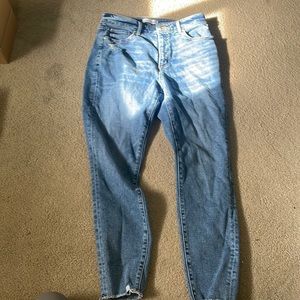 Loft Womens Blue Jeans High Waist Skinny Ankle size 6